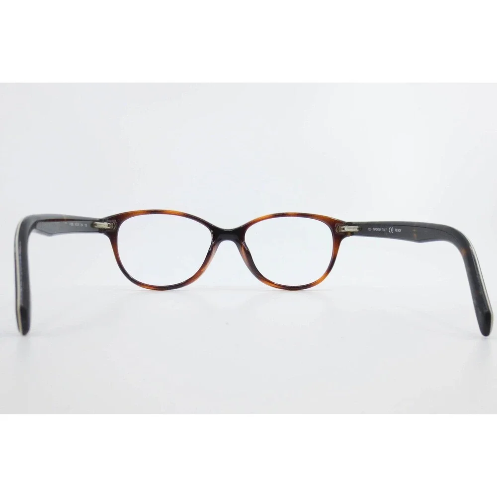 Fendi F1025 Eyeglasses Womens Dark Havana Tortoise Cat Eye Zucca Italy 51-16-135